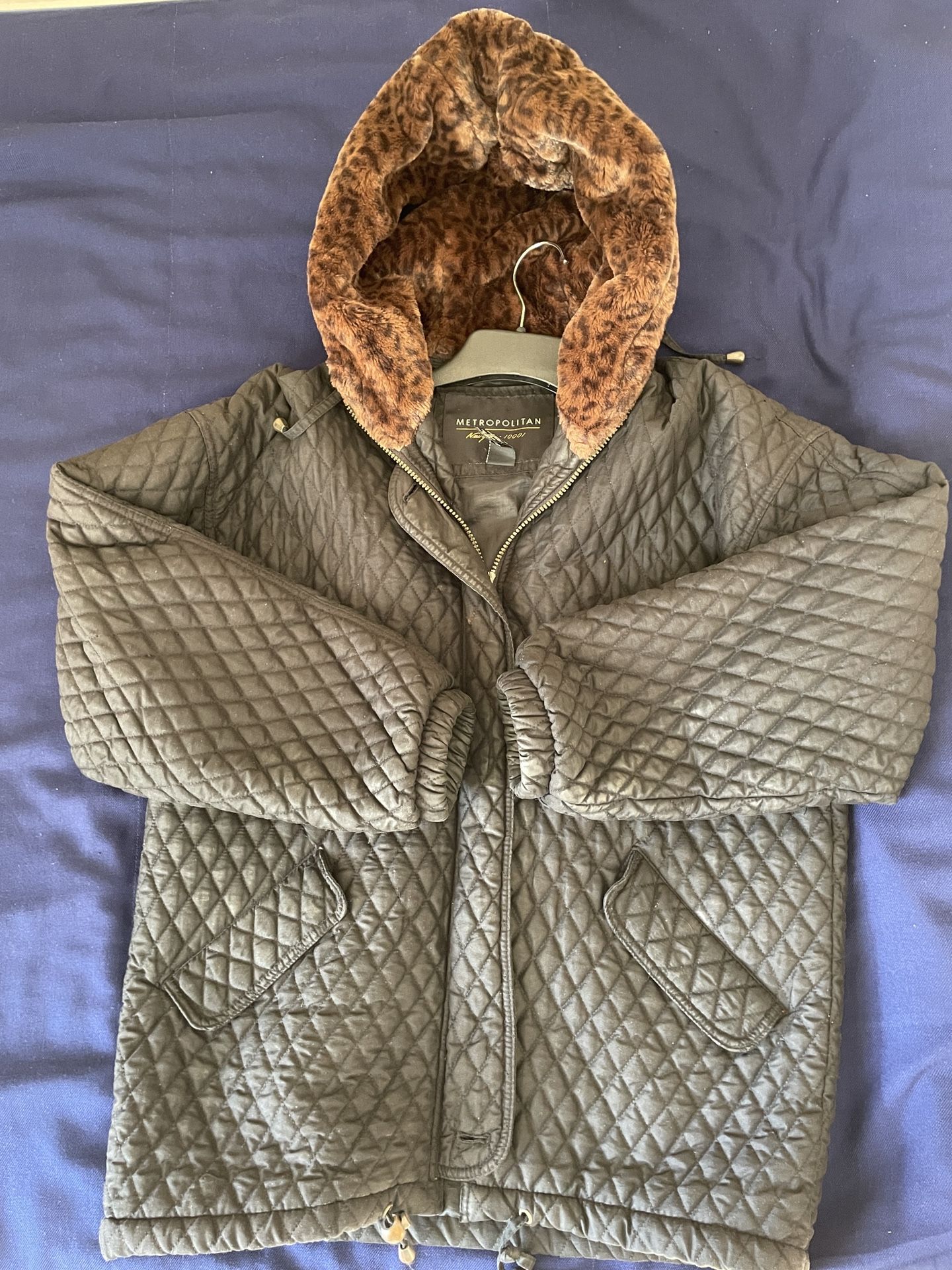 Nice Very Warm Quilted Winter Jacket With Warm Faux Fur Hoodie - Women’s