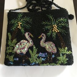 Never Used Beautiful Black Beaded Purse