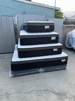 Luxury Elite Queen   pillow top mattress 12”     New mattress in a plastic sealed.   We offer same day delivery
