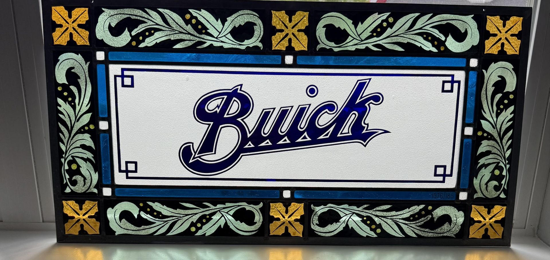 1976 Buick Dealership Stained Glass Window Panel #188