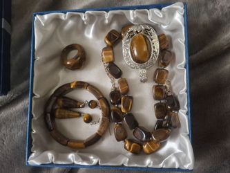 Tiger's Eye Stone Jewelry Set