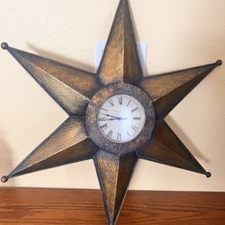 Clock. Star Shaped. 