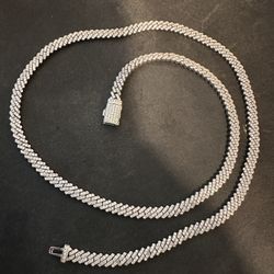 5mm Moissanite Cuban Chain 22in
