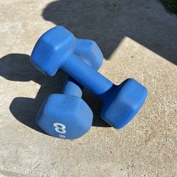 Pair of 8 lbs hand weights