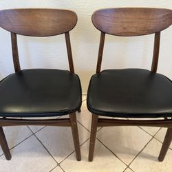 Set Of (2) Dining Chairs (Made In Japan)