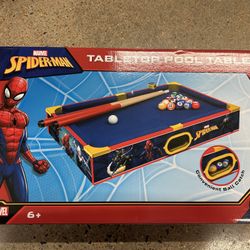 NWT Marvel Spider-Man Tabletop Pool Table