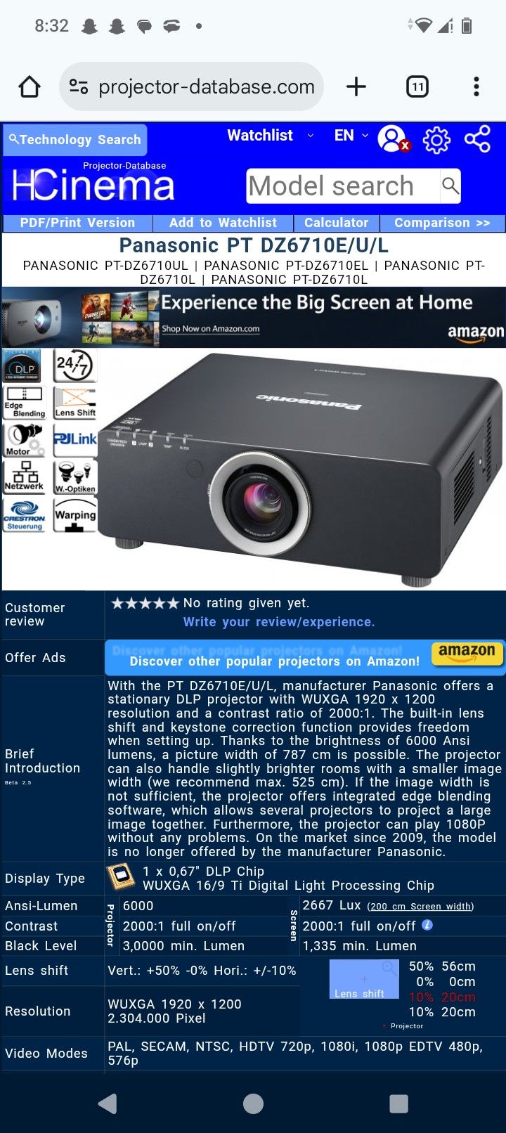 Top Of The Line Projector, Worth ALOT  more Than This, Great  At Large Venues Or Small Extra  Long Lamp Life