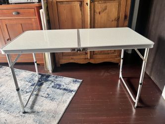 Adjustable Height Folding Table