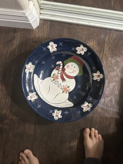 snowman plate
