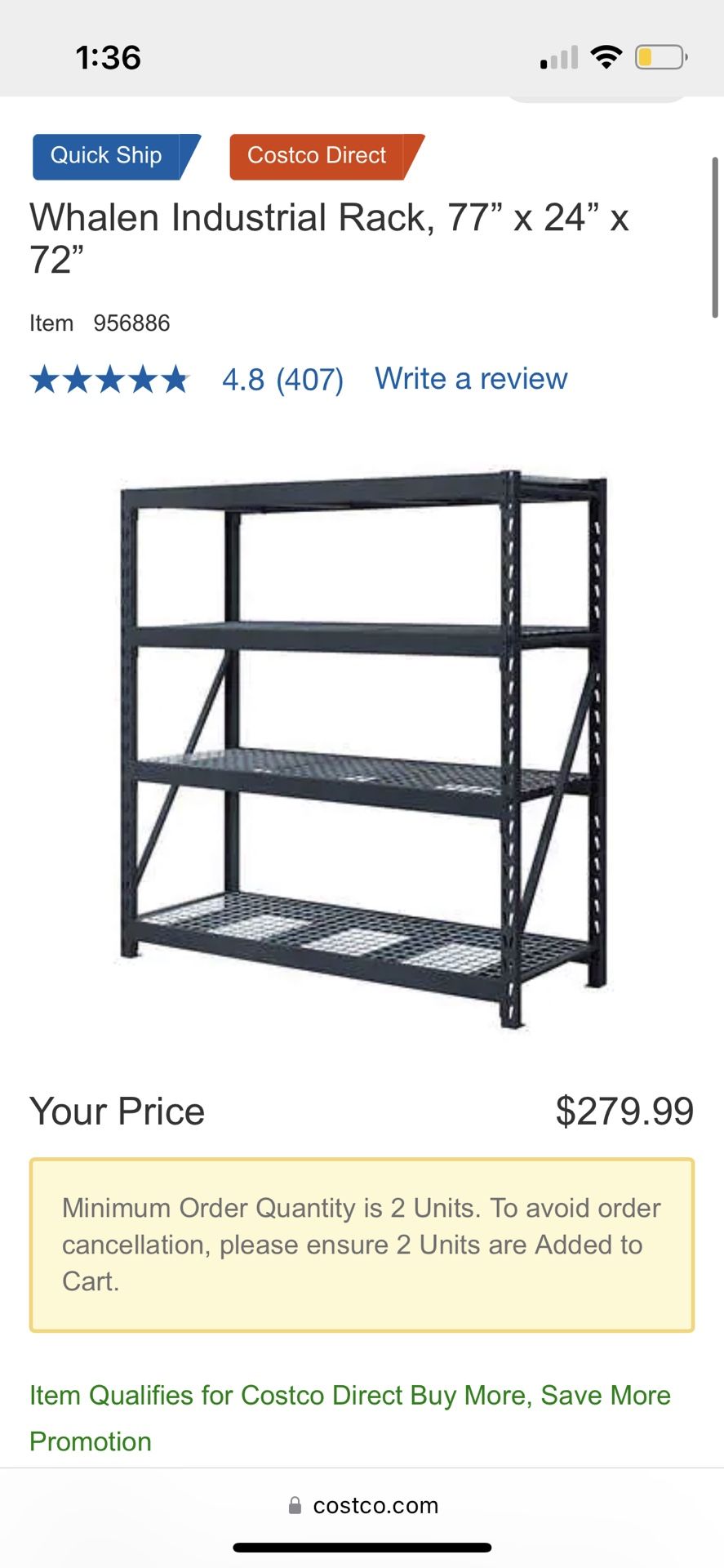 Costco Heavy Duty Storage Racks for Sale in Long Beach, CA OfferUp