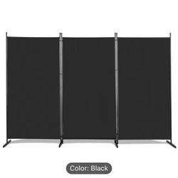 Black Foldable Screen Made of 160G Polyester Fabric with a Carbon Steel Frame