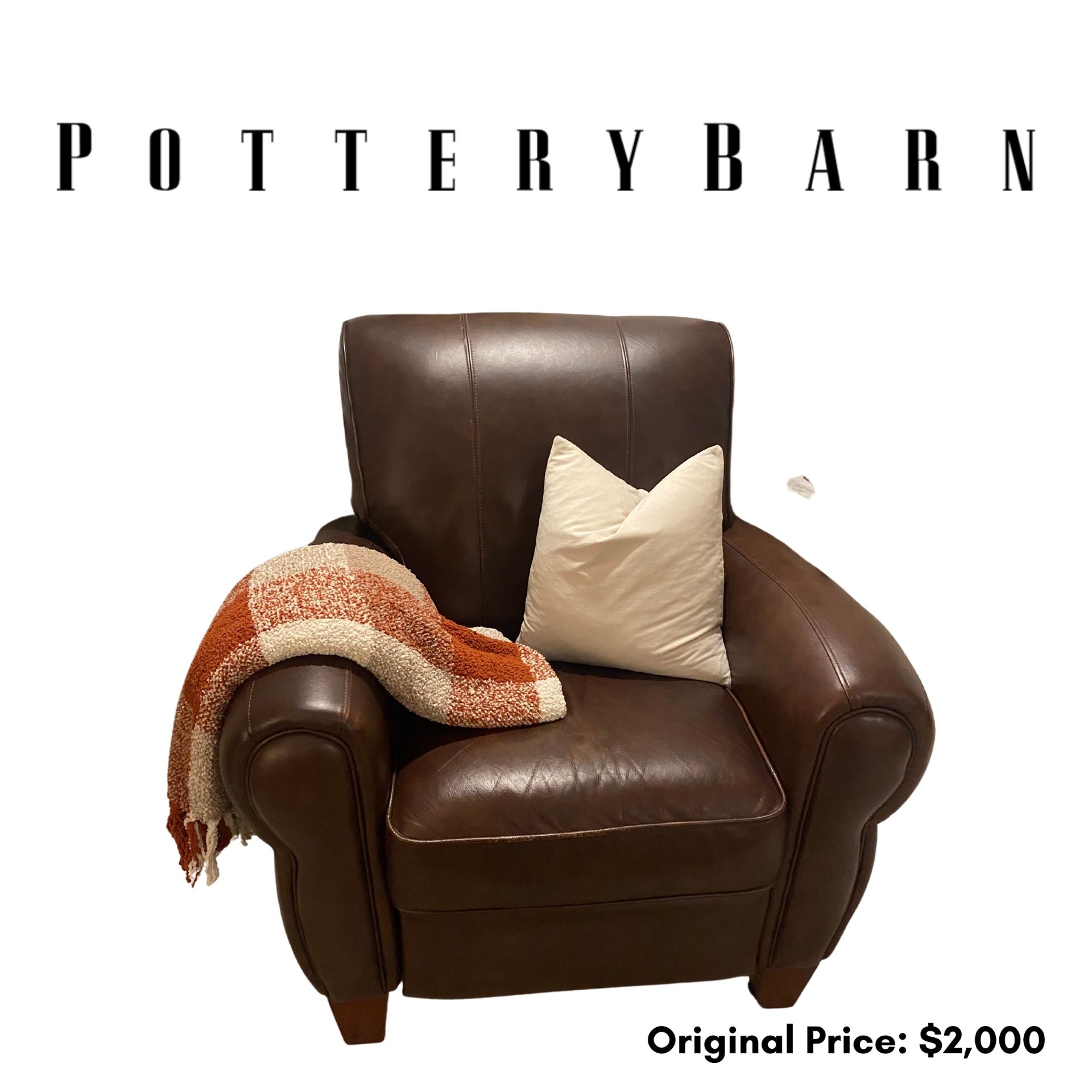 Pottery Barn - Leather Reclining Chair