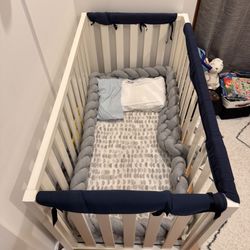 Baby Crib From West Elm W/ Tempurpedic Mattress 