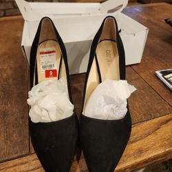 Black Suede Size 9 High Heels New, $30
