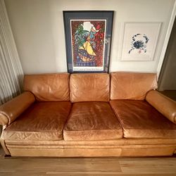 Henredon Ralph Lauren Saddle Leather Sofa