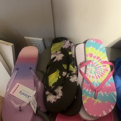 3 Pairs Of  Women’s Flip Flops