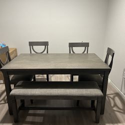 Gray Dining Table 