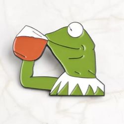 New Green Tea Frog Cute Funny Brooch Pin Jewelry Gift 