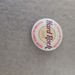 Vintage Hard Rock Cafe Promotional Pin Button 