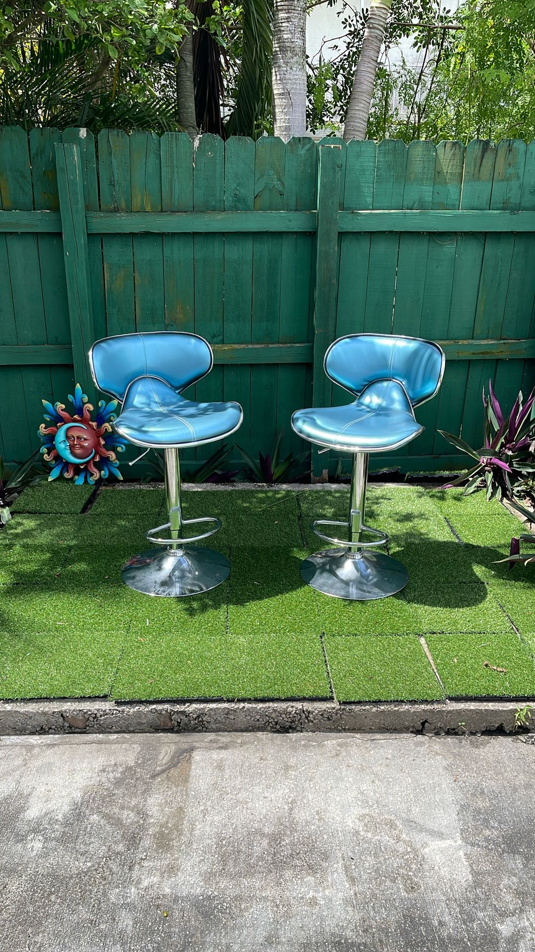 (2) Bar Stools Aquamarine $39 Pair