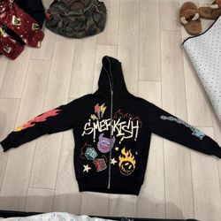 Smerkish Black zip up hoodie