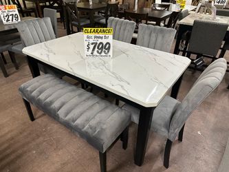 NEW Dinette Set with Padded Bench (Reg. $1,050)