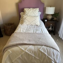 Free Twin Bed With All Bedding And Headboard