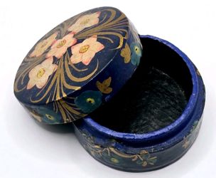 Kasmir India Set India Paper Mâché Floral Lacquer Box Hand Painted Craft Mughal