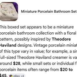 Miniatrure Porclain Bathroom Set 