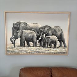 Elephant Framed Painting