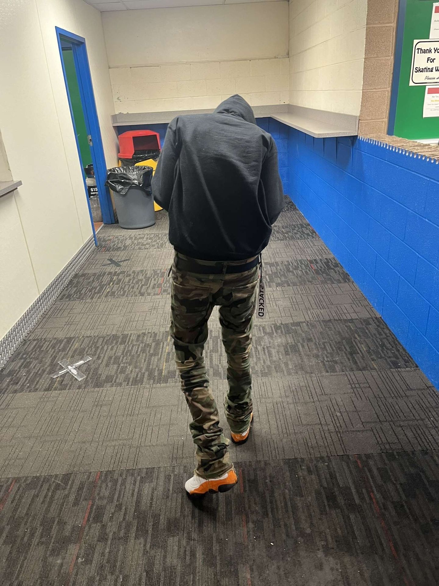 Camouflage Stacked Jeans Ripped $60