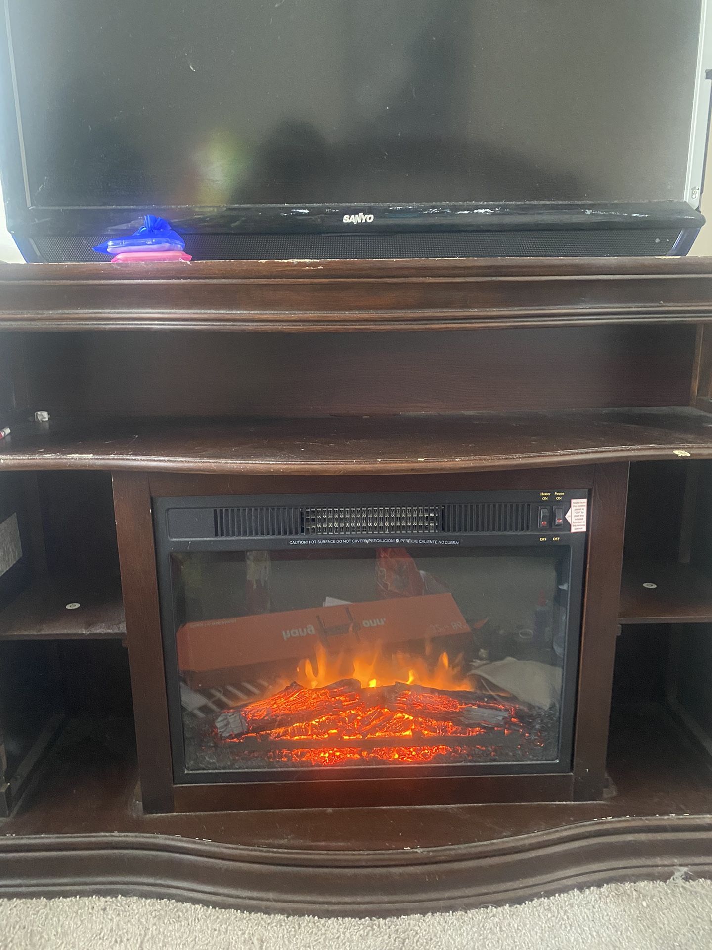 Wooden Electric Fireplace