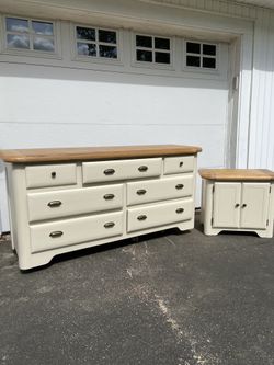 Refinished Dresser and Nightstand 