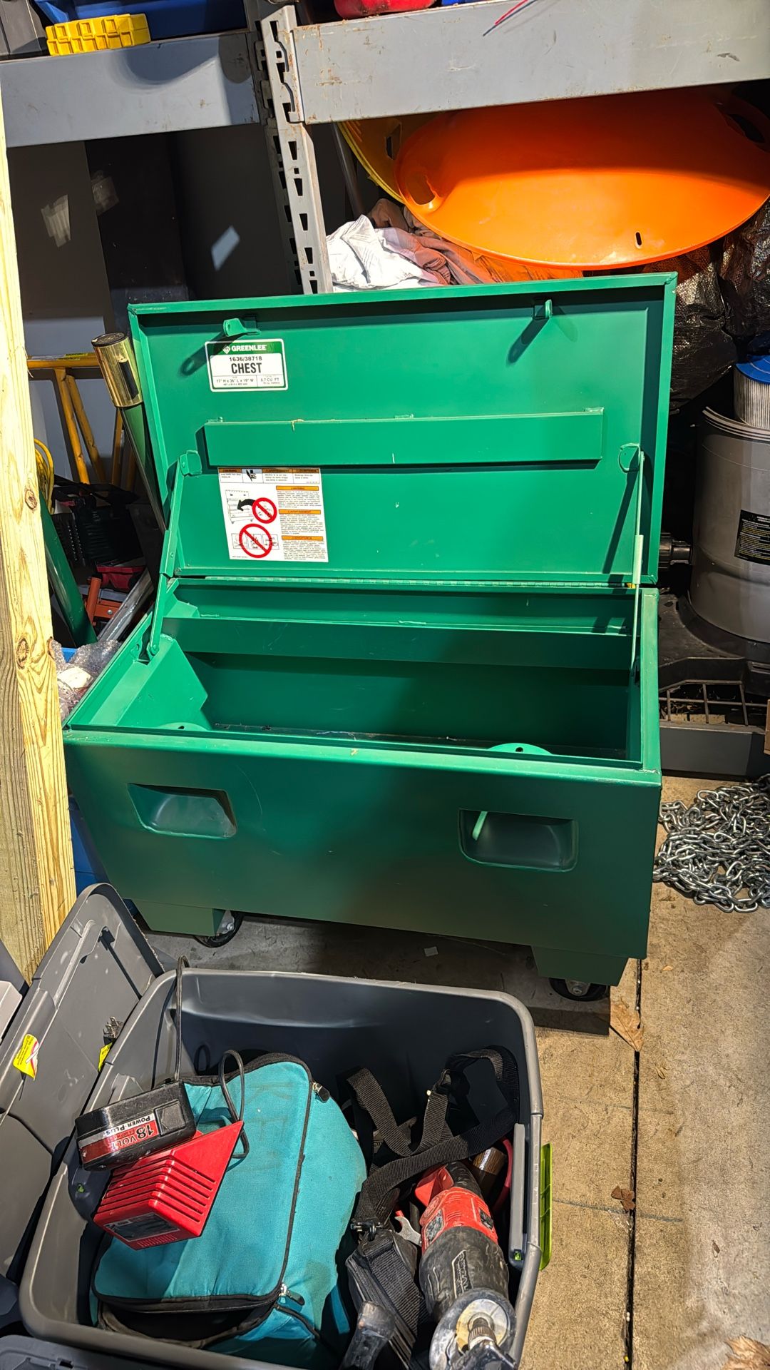 Greenlee Tool Chest Storage