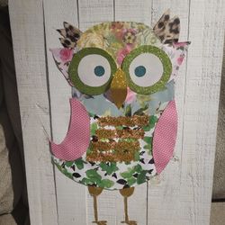 Original Owl On Wood decoration