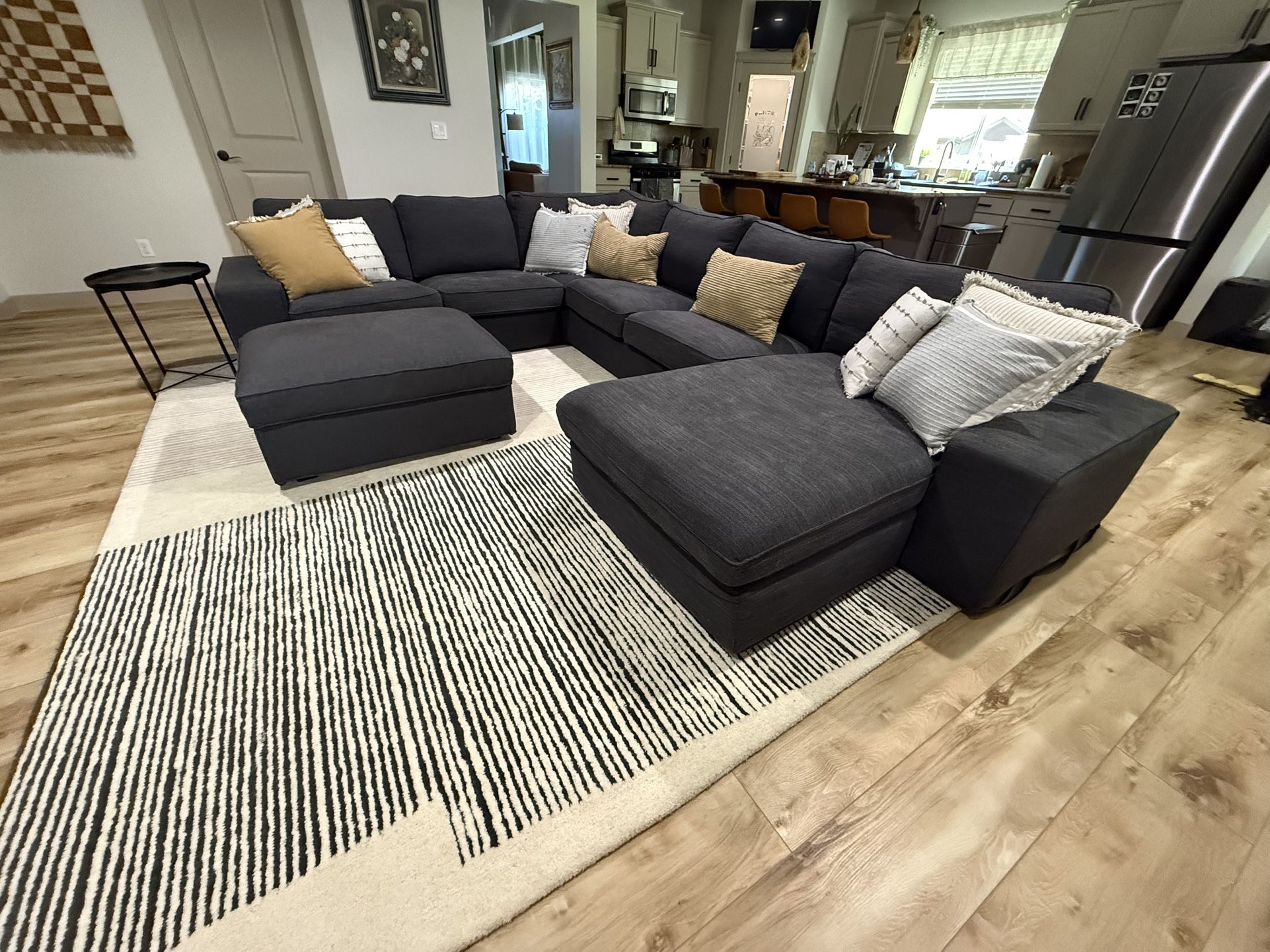 IKEA Kivik 6-Seater Sectional with Chaise & Ottoman (Anthracite) – $400-$500 OBO