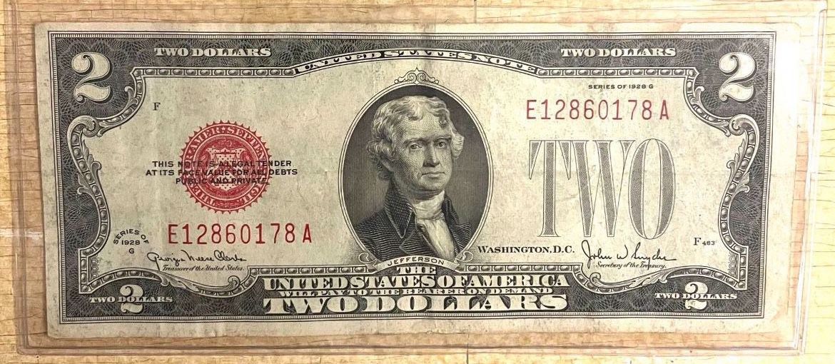 1928 $2 Red Seal