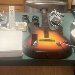 Large Wii Bundle - Guitar Hero, DJ Hero, Mario Kart, Sports