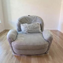 Grey living room armchair