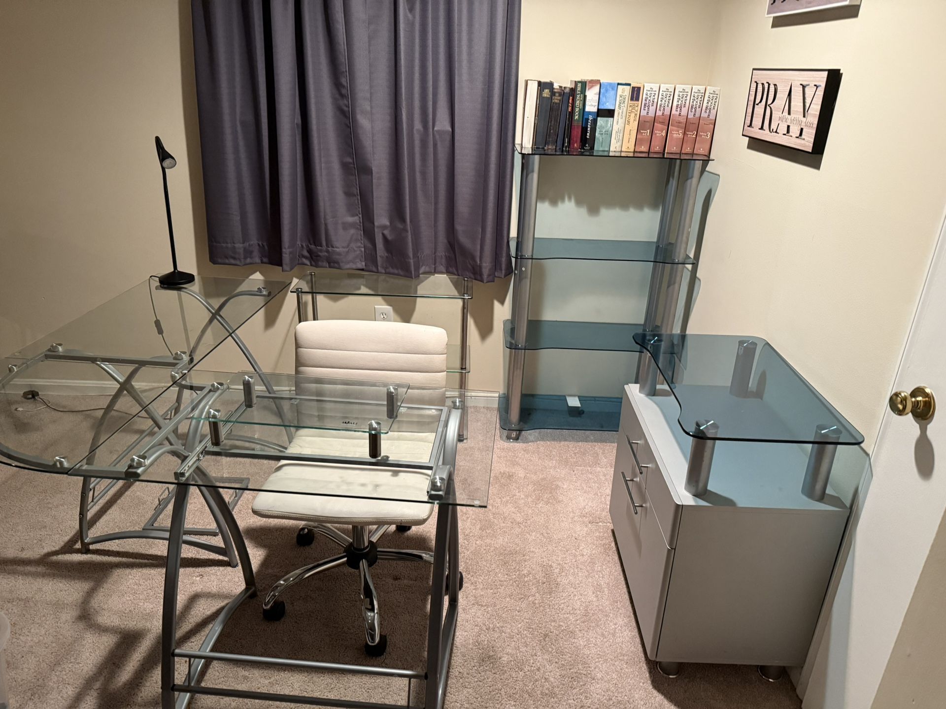 DESK/BOOKSHELF/SIDE STAND/ CHAIR SET