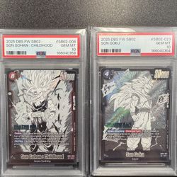 Dragonball Fusion World Sb02-008,Sb02-023 Psa 10