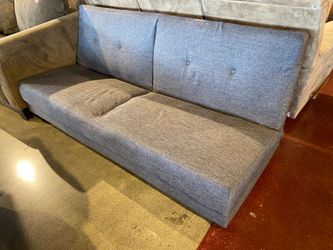 Grey Tufted Storage Futon