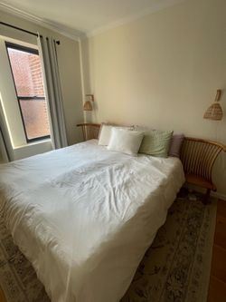 Anthropologie Mathilde King Bed with Integrated Nightstands