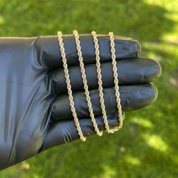 Yellow Gold Rope Chain 10k