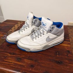 Nike Air Flight '89 White-Blue Speckle 11.5 Men's Shoes 
