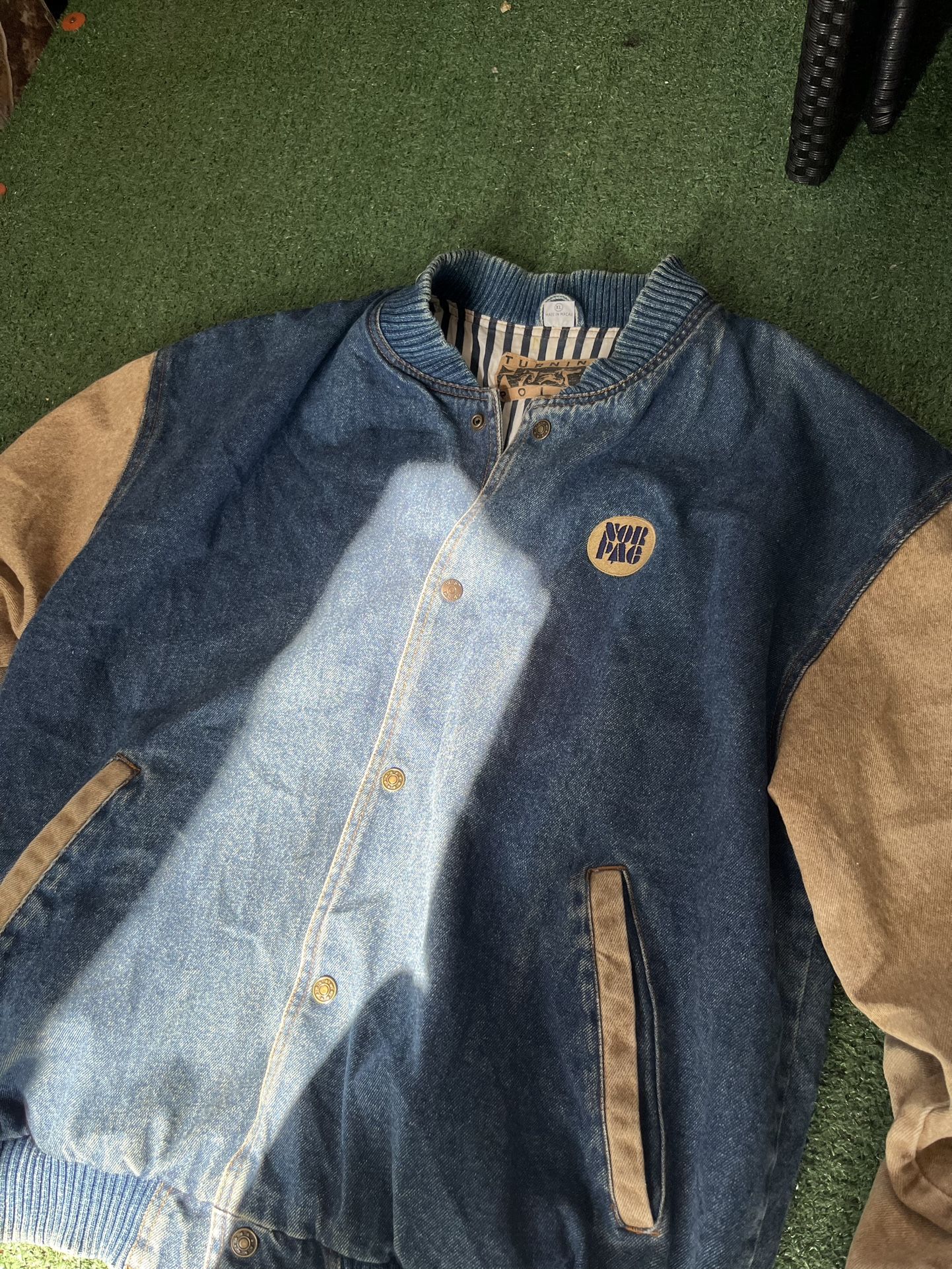Vintage Caterpillar Turning Point Denim Jacket
