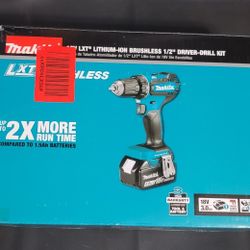 Makita 18V LXT Brushless 1/2" Driver Drill Kit New