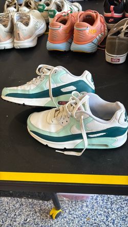 Nike Air Max 90 Big Kids' 5Y / Women's 6.5 – White/Mint/Teal