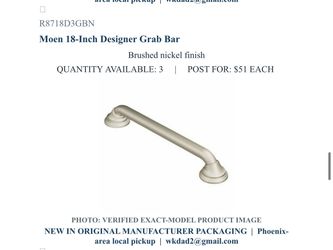 Moen 18-Inch Designer Grab Bar Brushed Nickel