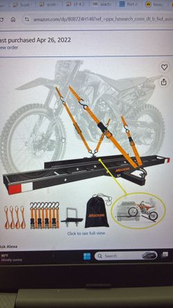 Motorcycle hitch carrier with loading ramp 500 pound capacity 2 inch receiver